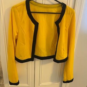 Yellow and Black Women's Jacket